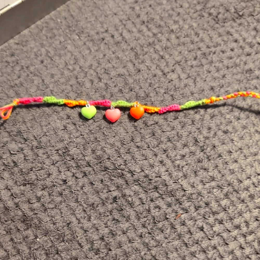 Colorful Heart Charm Bracelet